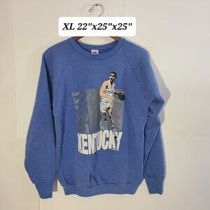 Vintage 90s University Kentucky Wildcats " Do It" XL Blue Faded Sweatshirt USA